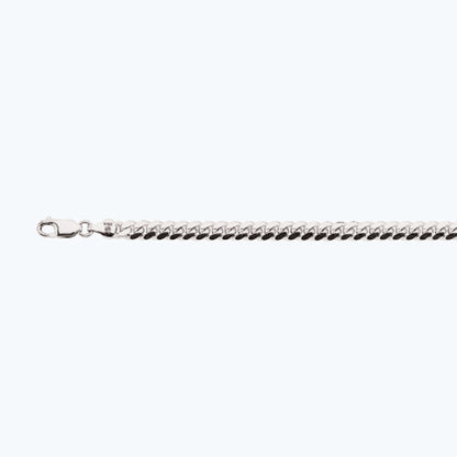 14K 6MM WHITE GOLD SOLID MIAMI CUBAN 20" CHAIN NECKLACE (AVAILABLE IN LENGTHS 7" - 30")