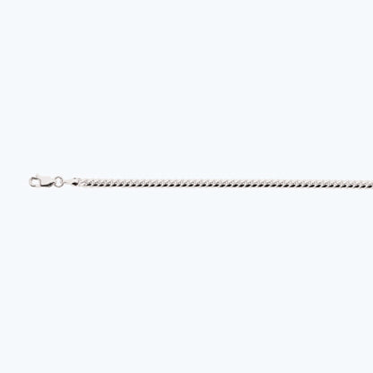 14K 3.5MM WHITE GOLD SOLID MIAMI CUBAN 30" CHAIN NECKLACE (AVAILABLE IN LENGTHS 7" - 30")