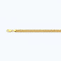 10K 3MM YELLOW GOLD HOLLOW MIAMI CUBAN 7.5 CHAIN BRACELET"