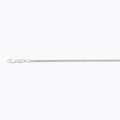 14K 2MM WHITE GOLD VENETIAN BOX 24" CHAIN NECKLACE (AVAILABLE IN LENGTHS 7" - 30")