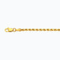 10K 2MM YELLOW GOLD DC HOLLOW ROPE 7.5 CHAIN BRACELET"