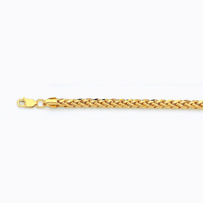 10K 4MM YELLOW GOLD PALM 22 CHAIN NECKLACE"