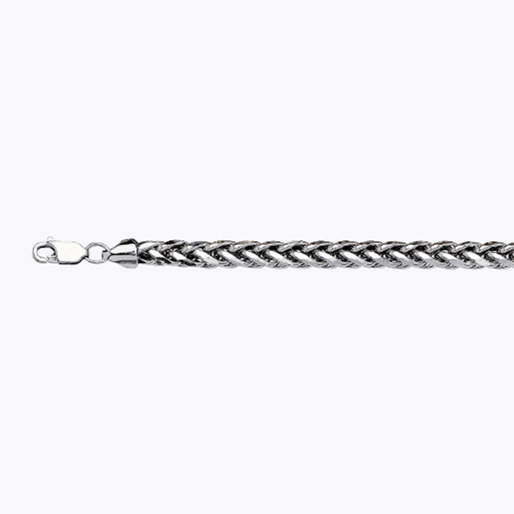 14K 4MM WHITE GOLD PALM 20" CHAIN NECKLACE (AVAILABLE IN LENGTHS 7" - 30")