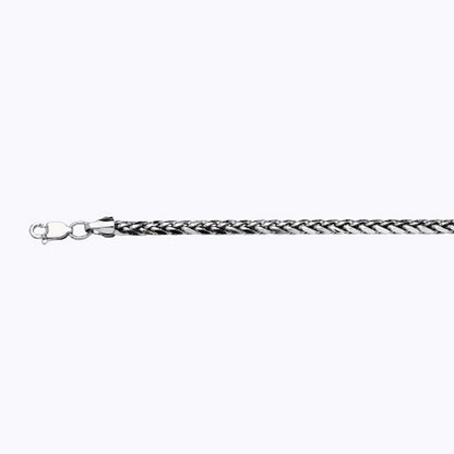 14K 3MM WHITE GOLD PALM 24" CHAIN NECKLACE (AVAILABLE IN LENGTHS 7" - 30")