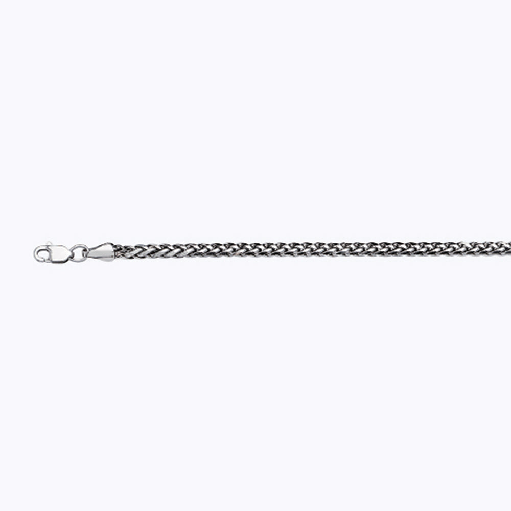 10K 2.5MM WHITE GOLD PALM 8.5" CHAIN BRACELET (AVAILABLE IN LENGTHS 7" - 30")