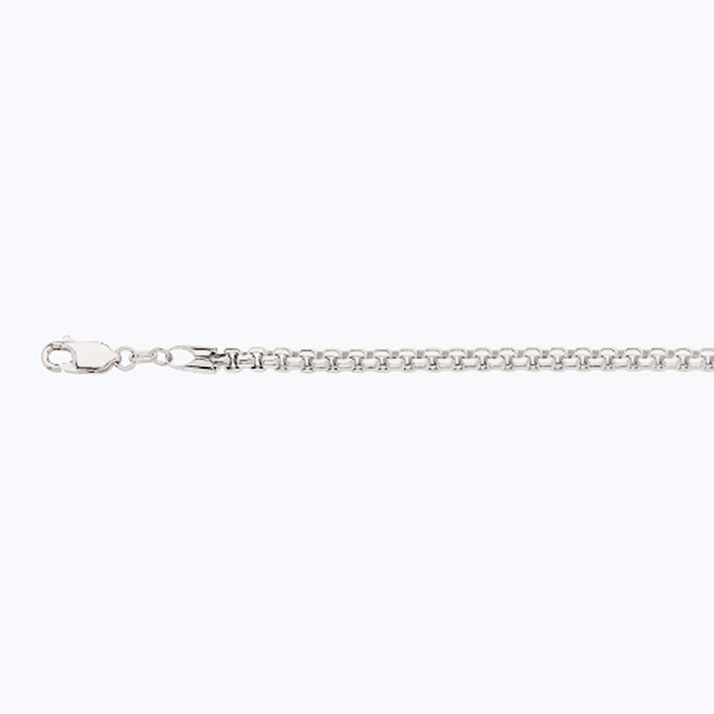 14K 3.5MM WHITE GOLD VENETIAN BOX 7.5" CHAIN BRACELET (AVAILABLE IN LENGTHS 7" - 30")