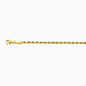 10K 2.5MM YELLOW GOLD SOLID DC ROPE 9 CHAIN BRACELET"