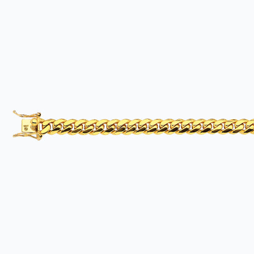 10K 9MM YELLOW GOLD SOLID MIAMI CUBAN 20 CHAIN NECKLACE"