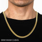 10K 8MM YELLOW GOLD SOLID MIAMI CUBAN 16 CHAIN NECKLACE"