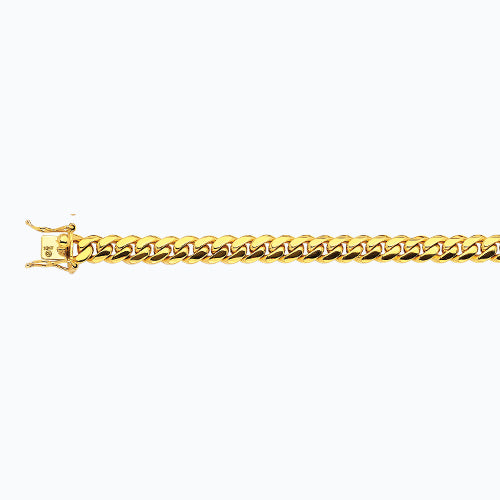 10K 7MM YELLOW GOLD SOLID MIAMI CUBAN 16 CHAIN NECKLACE"