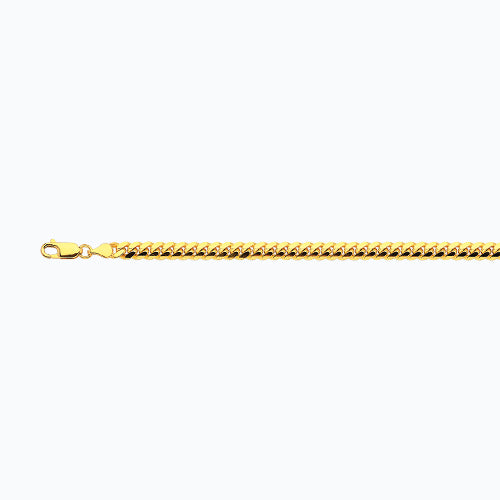 10K 5MM YELLOW GOLD SOLID MIAMI CUBAN 16 CHAIN NECKLACE"