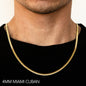 10K 4MM YELLOW GOLD SOLID MIAMI CUBAN 16 CHAIN NECKLACE"