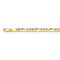 10K 3MM YELLOW GOLD SOLID FIGARO 7.5 CHAIN BRACELET"