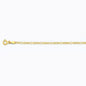 10K 2MM YELLOW GOLD SOLID FIGARO 7.5 CHAIN BRACELET"