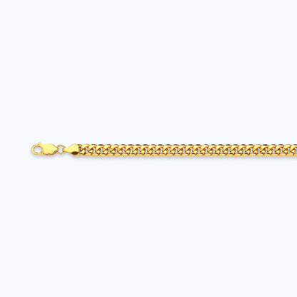 14K 3MM YELLOW GOLD HOLLOW MIAMI CUBAN 18 CHAIN NECKLACE"