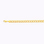 14K 7.5MM YELLOW GOLD HOLLOW CURB 7.5 CHAIN BRACELET"