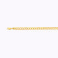 14K 6.5MM YELLOW GOLD HOLLOW CURB 7.5 CHAIN BRACELET"