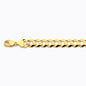 14K 13MM YELLOW GOLD SOLID CURB 16 CHAIN NECKLACE"