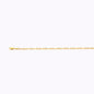 14K 2.5MM YELLOW GOLD HOLLOW FIGARO 7.5 CHAIN BRACELET"