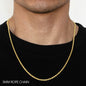 14K 3MM YELLOW GOLD DC HOLLOW ROPE 28 CHAIN NECKLACE"