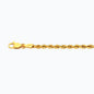 14K 2.5MM YELLOW GOLD DC HOLLOW ROPE 7 CHAIN BRACELET"