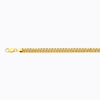 14K 6MM YELLOW GOLD HOLLOW MIAMI CUBAN 22 CHAIN NECKLACE"