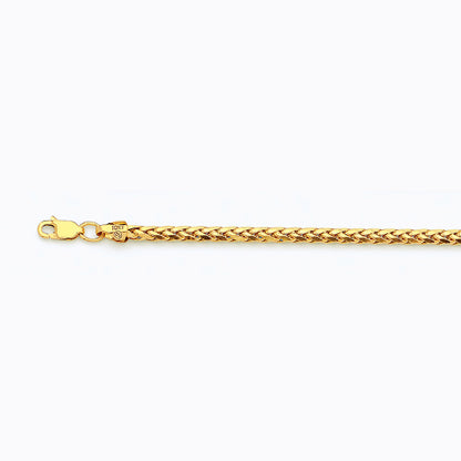 14K 3MM YELLOW GOLD PALM 16 CHAIN NECKLACE"