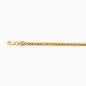 14K 3MM YELLOW GOLD PALM 7.5 CHAIN BRACELET"