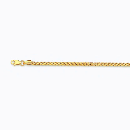 14K 2.5MM YELLOW GOLD PALM 18 CHAIN NECKLACE"