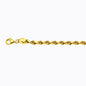 14K 4MM YELLOW GOLD SOLID DC ROPE 7.5 CHAIN BRACELET"