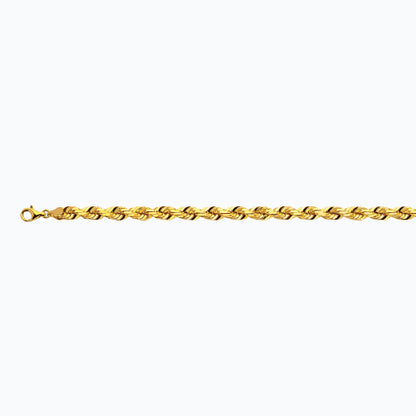 14K 6MM YELLOW GOLD SOLID DC ROPE 16 CHAIN NECKLACE"