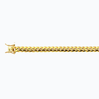 14K 7MM YELLOW GOLD SOLID MIAMI CUBAN 16 CHAIN NECKLACE"