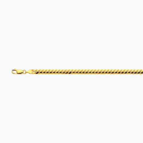 14K 5MM YELLOW GOLD SOLID MIAMI CUBAN 26 CHAIN NECKLACE"