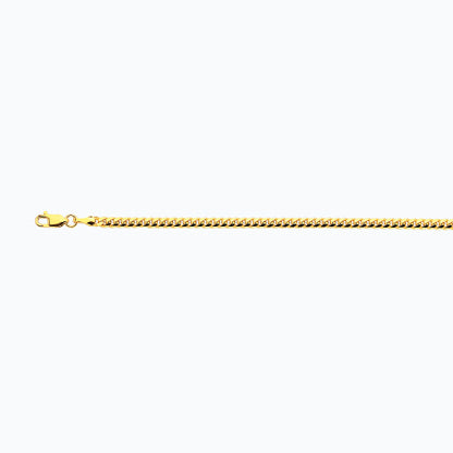 14K 3.5MM YELLOW GOLD SOLID MIAMI CUBAN 16 CHAIN NECKLACE"