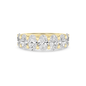 14K Solid Gold 3.10 Carat Lab Grown Diamond Oval Eternity Engagement Ring