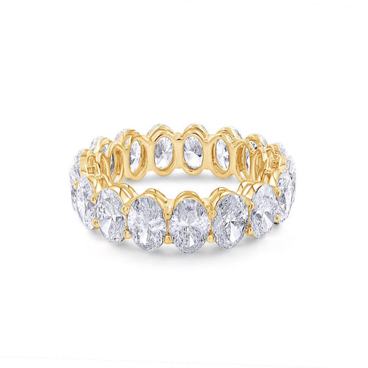 14K Solid Gold 5.29 Carat IGI Certified Lab Grown Diamond Oval Wedding Band