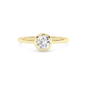 14K Solid Gold 0.40 Carat Lab Grown Diamond Round Solitaire Engagement Ring