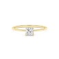 14K Solid Gold 0.30 Carat Lab Grown Diamond Princess Solitaire Engagement Ring