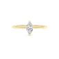 14K Solid Gold 0.15 Carat Lab Grown Diamond Marquise Solitaire Engagement Ring