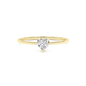 14K Solid Gold 0.20 Carat Lab Grown Diamond Heart Solitaire Engagement Ring