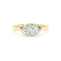 14K Solid Gold 0.90 Carat Lab Grown Diamond Marquise Solitaire Engagement Ring