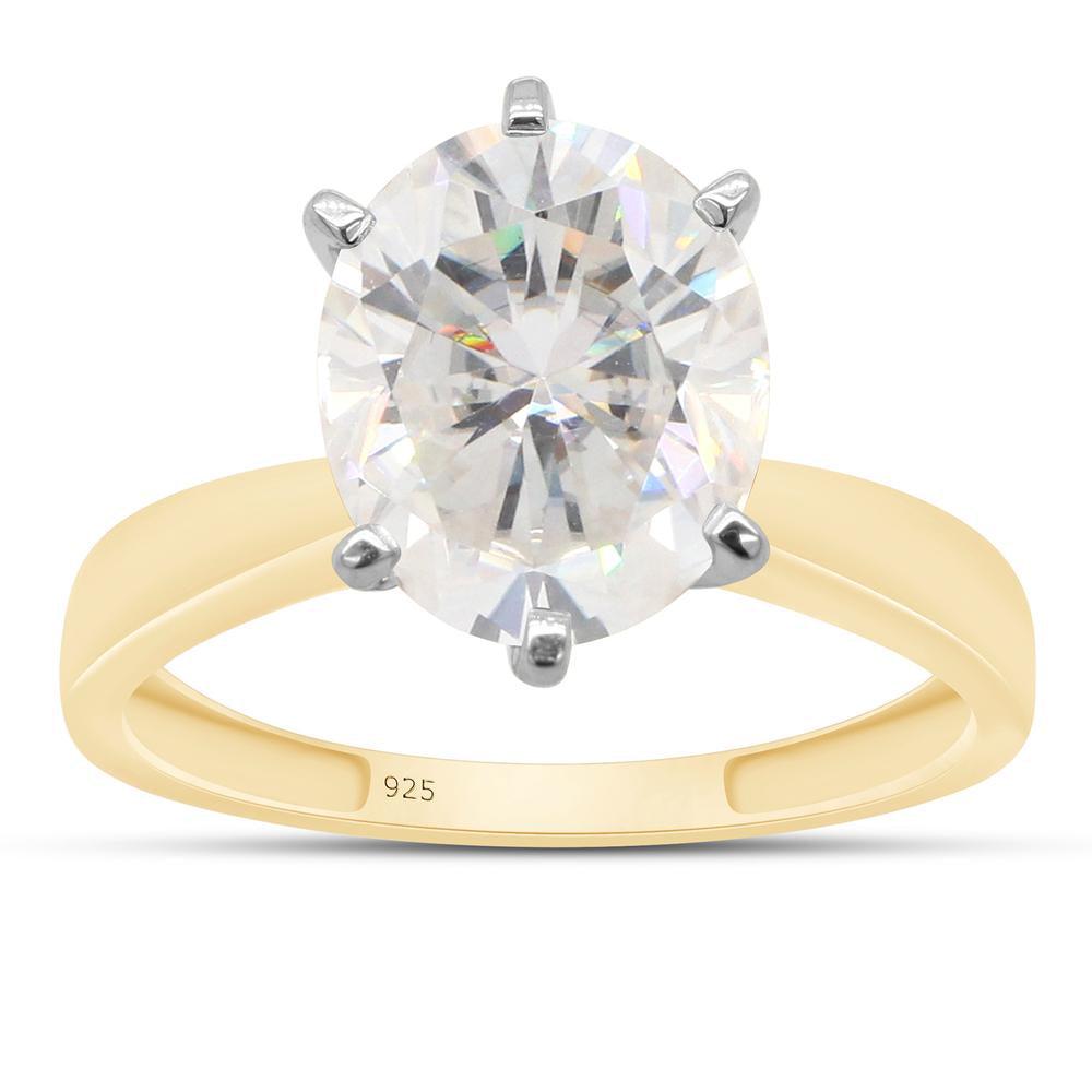 2.40 Carat Lab Created Moissanite Diamond Solitaire Engagement Ring In 925 Sterling Silver Jewelry