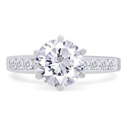 1 4/5 Carat Center 7.5MM Lab Created Moissanite Diamond Solitaire Bridal Engagement Ring In 925 Sterling Silver Jewelry