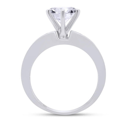 1 4/5 Carat Center 7.5MM Lab Created Moissanite Diamond Solitaire Bridal Engagement Ring In 925 Sterling Silver Jewelry