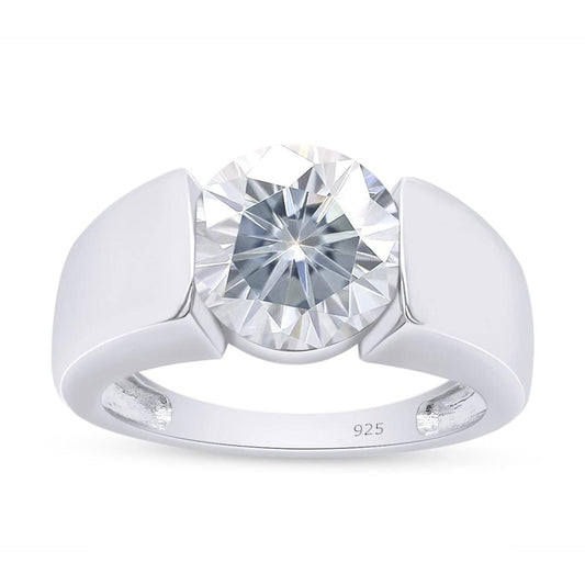 2.50 Carat 9MM Lab Created Moissanite Diamond Solitaire Engagement Ring In 925 Sterling Silver Jewelry