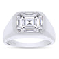 3.25 Carat 10x8MM Lab Created Moissanite Diamond Men's Solitaire Wedding Band Ring In 925 Sterling Silver Jewelry