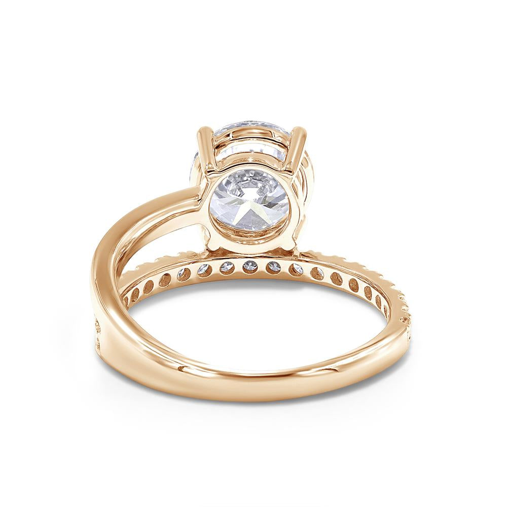 2.50 Carat Lab Grown Diamond Band and a Half Engagement Ring In 14K Solid Gold Jewelry