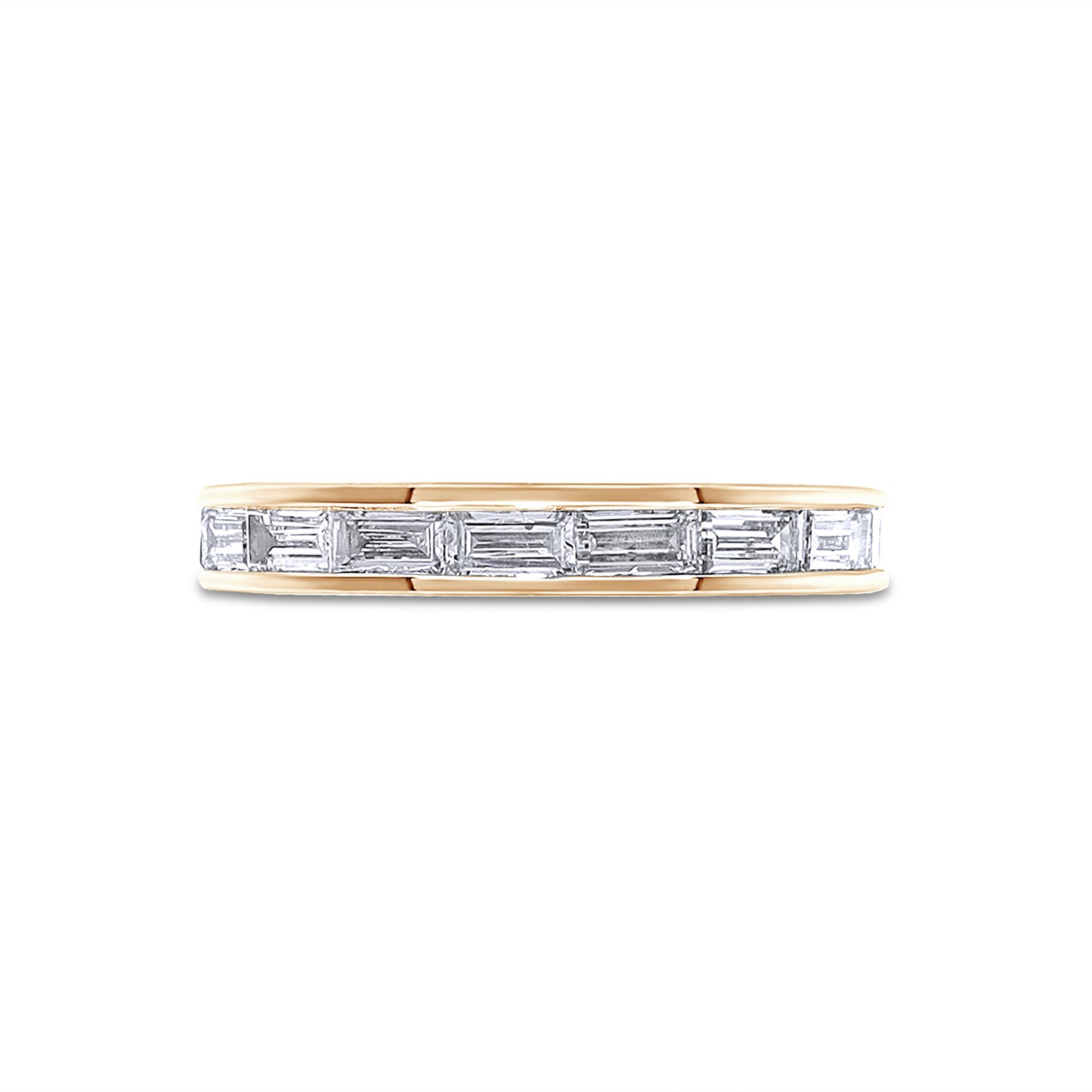 1.80 Cttw Baguette Shape Lab Grown Diamond Eternity Wedding Engagement Band Ring in 14K Solid Gold Jewelry