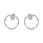 1.80 Cttw Marquise and Round Shape Lab Grown Diamond Halo Hoop Earrings In 14K Solid Gold Jewelry