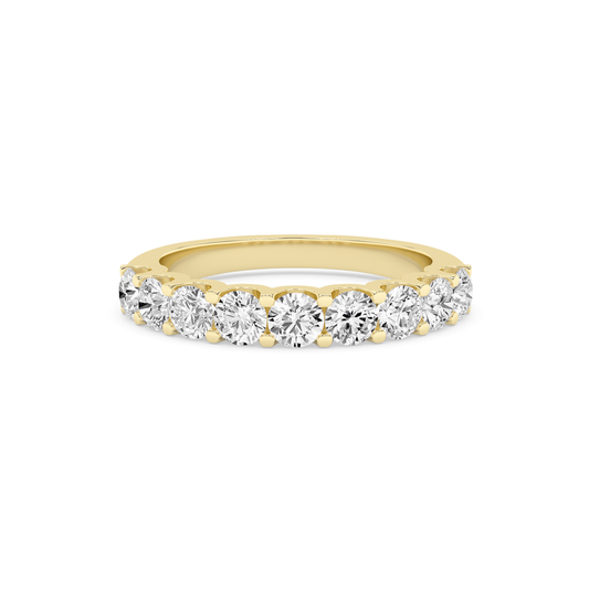 14K Solid Gold 0.90 Carat Lab Grown Diamond Round Eternity Wedding Band